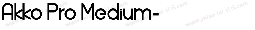 Akko Pro Medium字体转换